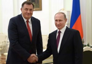 Republika Srpska President Milorad Dodik and Russia's leader Vladimir Putin